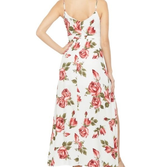 Guess Floral Lace Up Maxi Dress New With Tags - Picture 4 of 4